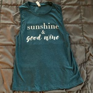 Woman’s sleeveless graphic tee